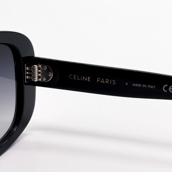NEW CL40299U 01B CELINE SUNGLASSES BLACK GRAY WOMEN EYEWEAR - Picture 8 of 9